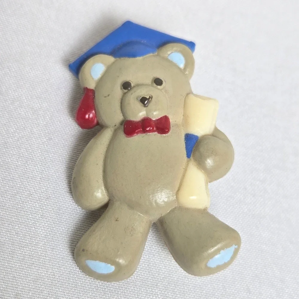 Graduation Teddy Bear Pin Brooch 1.5